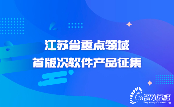 江苏省重点领域首版次软件产品征集